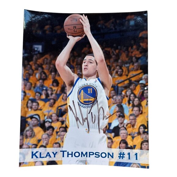 RARE! Klay Thompson #11 Signed Autographed 8x10 Photograph Warriors Photo - Picture 1 of 7